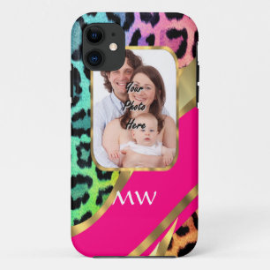 Meerkleurige roze luipaardprint Case-Mate iPhone case