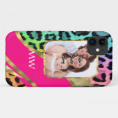 Meerkleurige roze luipaardprint Case-Mate iPhone case (Achterkant (horizontaal))