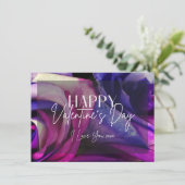 Meerkleurige Rozen Happy Valentijnsdag Kaart (Staand voorkant)