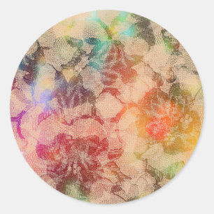 Meerkleurige Rozen Ronde Sticker