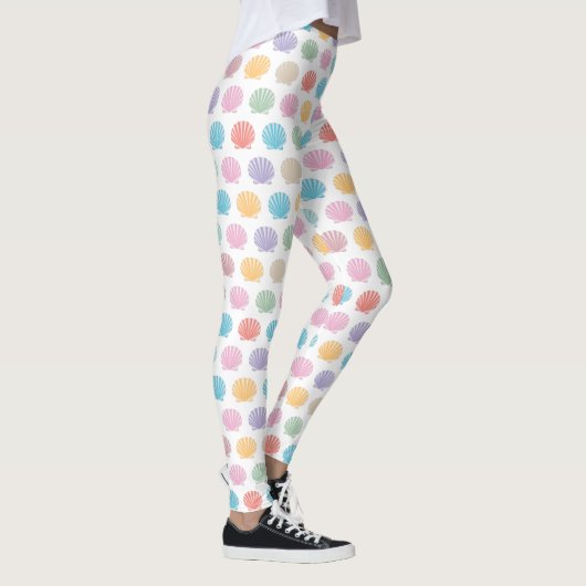 Meerkleurige Scallop Clam Seashell-Leggings Leggings (Rechts)