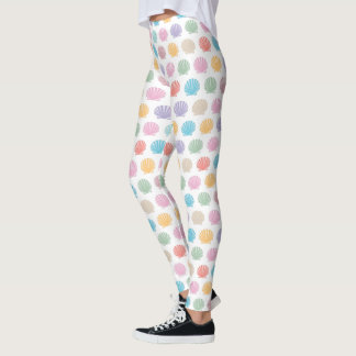 Meerkleurige Scallop Clam Seashell-Leggings Leggings