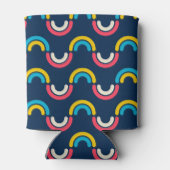 Meerkleurige semi-cirkel Patroon Blikjeskoeler (Achterkant)