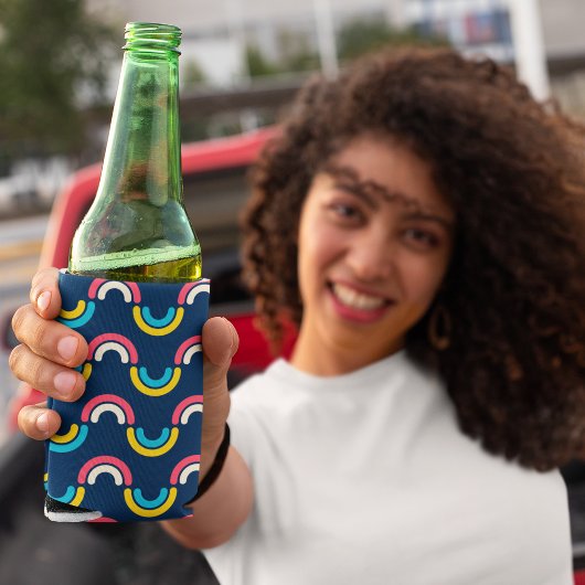 Meerkleurige semi-cirkel Patroon Blikjeskoeler