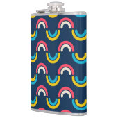 Meerkleurige semi-cirkel Patroon Heupfles (Links)