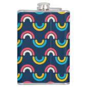 Meerkleurige semi-cirkel Patroon Heupfles (Achterkant)