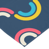 Meerkleurige semi-cirkel Patroon Lange Tafelloper (Hoek)