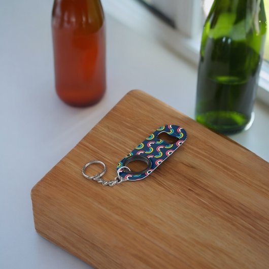 Meerkleurige semi-cirkel Patroon Mini Flessenopener