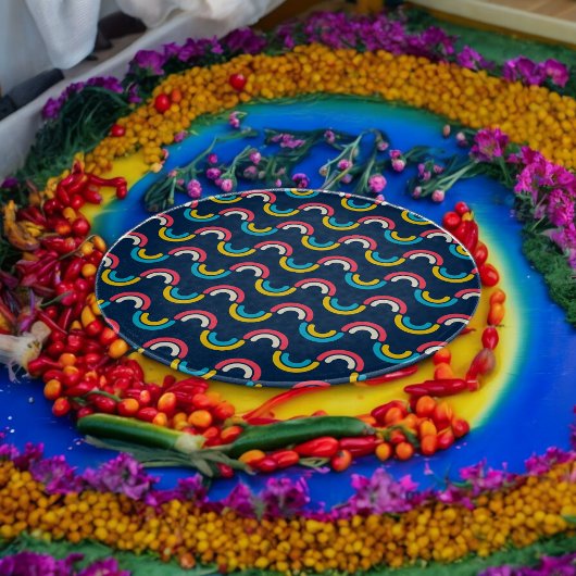 Meerkleurige semi-cirkel Patroon Snijplank