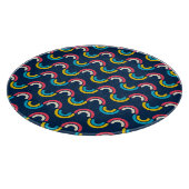 Meerkleurige semi-cirkel Patroon Snijplank (Hoek)