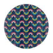 Meerkleurige semi-cirkel Patroon Snijplank (Voorkant)