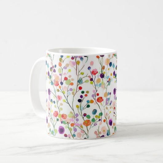 Meerkleurige Snoep Gem Flowers Mokken & Tumblers (Voorkant links)
