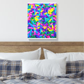 Meerkleurige Snoepjes sprinken Canvas Afdruk (Insitu (Slaapkamer))