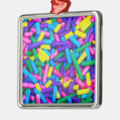 Meerkleurige Snoepjes sprinken Metalen Ornament (Links)