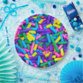 Meerkleurige Snoepjes sprinken Papieren Bordje (Feest)