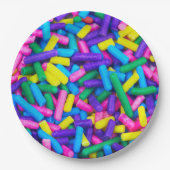 Meerkleurige Snoepjes sprinken Papieren Bordje (Voorkant)