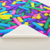 Meerkleurige Snoepjes sprinken Sherpa Deken (3/4)