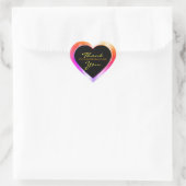 Meerkleurige Sparkle Glitter Lijst Dank u Hart Sticker (Tas)