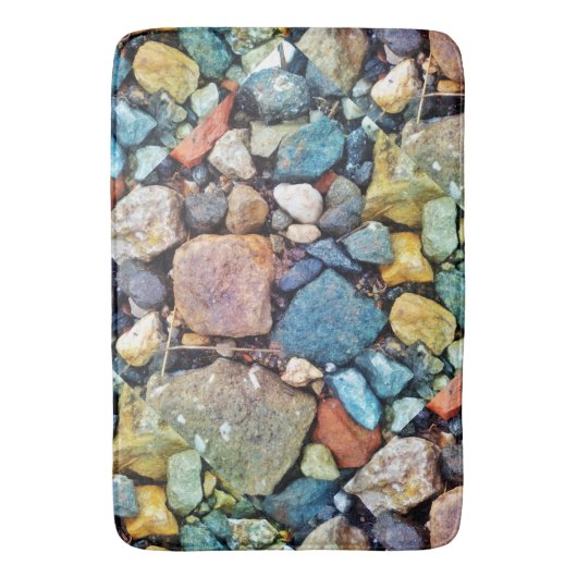 Meerkleurige stenen badmat (Voorkant Verticaal)