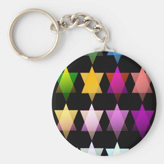 Meerkleurige sterren van David Sleutelhanger (Voorkant)