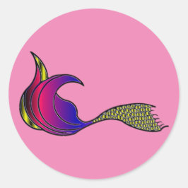 Meerkleurige stickers van het Zeemeermin