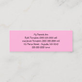 Meerkleurige stip Kinder Contactgegevens Contactkaartje (Achterkant)