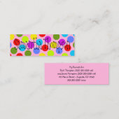 Meerkleurige stip Kinder Contactgegevens Contactkaartje (Voorkant / Achterkant)