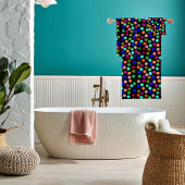 Meerkleurige stippen badhanddoekset bad handdoek