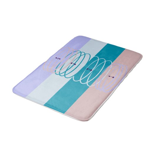 Meerkleurige strepen badmat (Gekanteld)