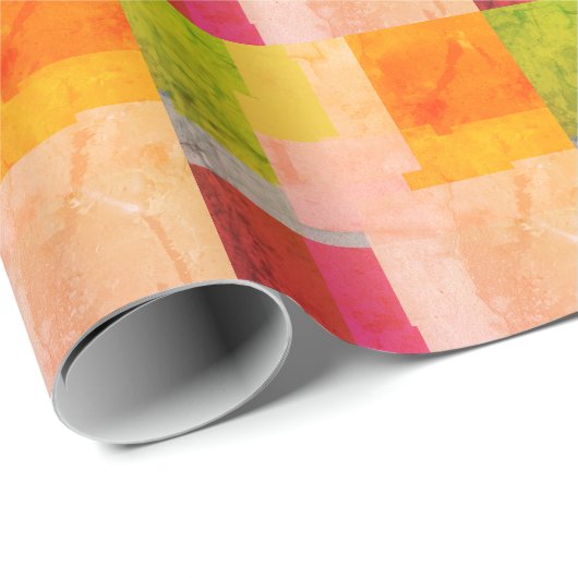 Meerkleurige Strepen Cadeaupapier (Rol Hoek)