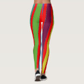 Meerkleurige strepen "Ratti_Creative_Arts" Legging (Achterkant)