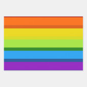 Meerkleurige strepen Regenboog Inpakpapier Vel (Voorkant)