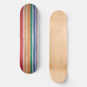 Meerkleurige Strepen Skateboard Deck (Voorkant)