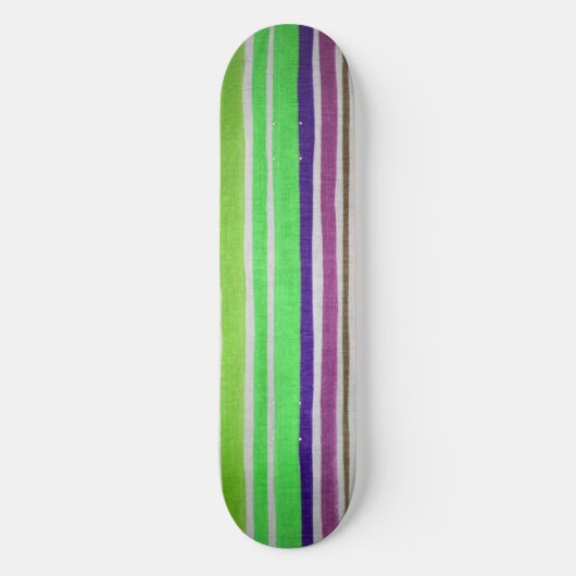Meerkleurige stripskateboard deck persoonlijk skateboard (Voorkant)