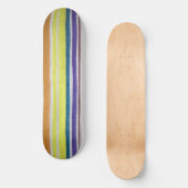 Meerkleurige stripskateboard deck skateboard (Voorkant)