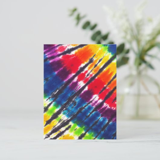 Meerkleurige Stropdas-kleurstof Briefkaart (Staand voorkant)