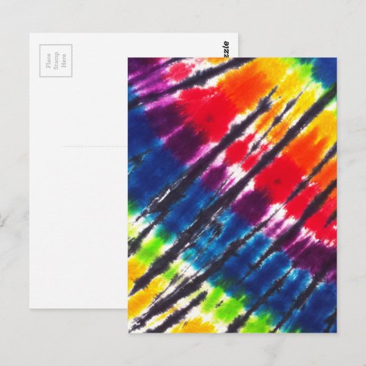 Meerkleurige Stropdas-kleurstof Briefkaart (Voorkant / Achterkant)