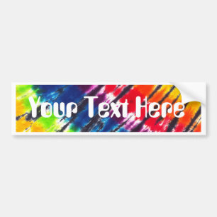 Meerkleurige Stropdas-kleurstof Bumpersticker