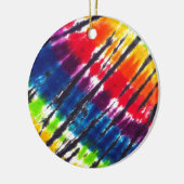 Meerkleurige Stropdas-kleurstof Keramisch Ornament (Links)