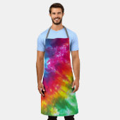 Meerkleurige Stropdas-kleurstof Schort (Gedragen)