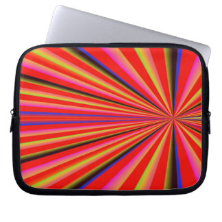 Meerkleurige sunburst laptop sleeve