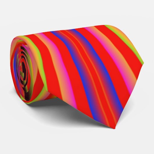 Meerkleurige sunburst stropdas (Opgerold)