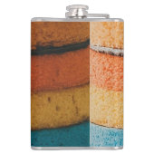 Meerkleurige taart en Happy Birthday Design Heupfles (Achterkant)