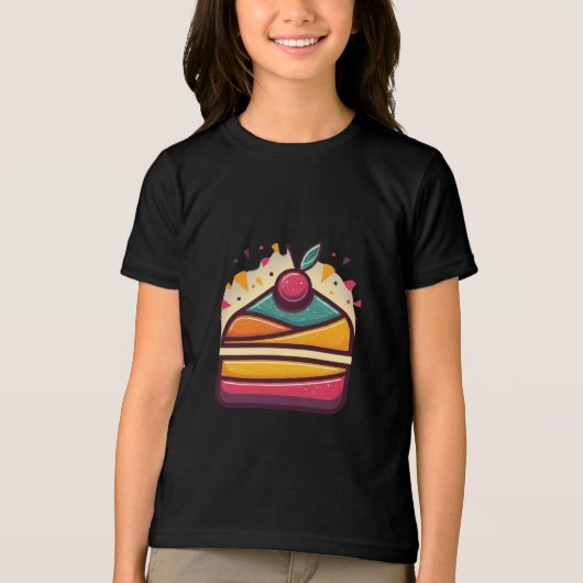 Meerkleurige taart ontwerp Bella + Canvas Jeugd Tri-Blend Shirt (Voorkant)