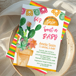 Meerkleurige taco Over een Baby-Baby shower Kaart