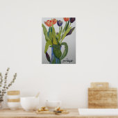 Meerkleurige tapijten afdrukken poster (Keuken)