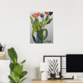 Meerkleurige tapijten afdrukken poster (Thuiskantoor)