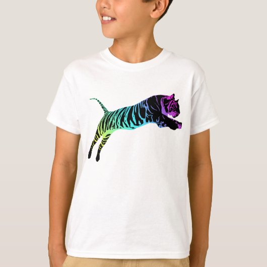 Meerkleurige tijger t-shirt (Voorkant)