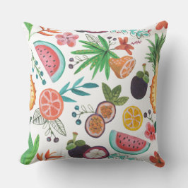 Meerkleurige tuinen met tropische vruchten, alover buitenkussen