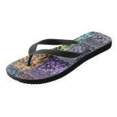 Meerkleurige Tulip Floral Wide Strap Teenslippers (Schuin)